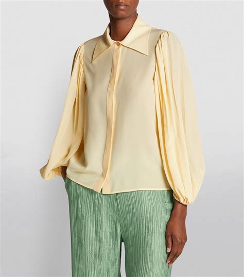 gucci ladies blouse|Gucci one shoulder blouse.